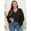 Womens Slouchy Long Sleeve Sweaters Cute Baggy Pullover Sweater - 2 of 3