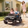 24V 4WD Kids Ride-On Truck, Adjustable Two-Seater Electric Car with Remote, Lights & Music, Black - 2 of 4