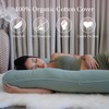 PharMeDoc Pregnancy Pillow, U-Shape Full Body Maternity Pillow - Organic Cotton Cover - 4 of 4