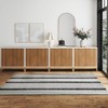 Nathan James Set of 4 Jasper Wood Fluted Console Table with Doors - 2 of 4