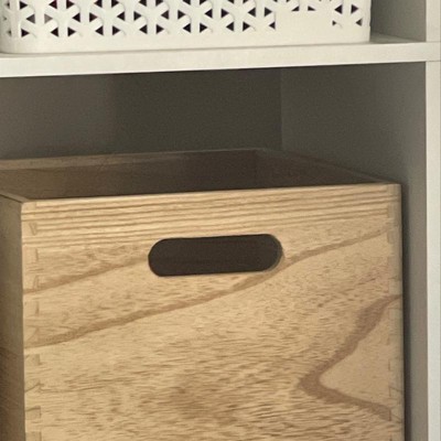 Small Decorative Light Wood Crate Natural - Brightroom™