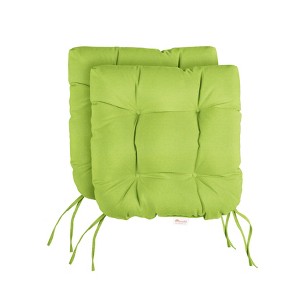 2pc 19" x 19" x 3" Outdoor Tufted U-Shaped Chair Cushions - Sorra Home - 1 of 3