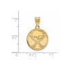 Black Bow Jewelry 14k Yellow Gold Plated Sterling Silver Buffalo Sabres NHL Medium Pendant - 2 of 3