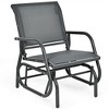 Costway 2PCS Patio Swing Glider Chair Single Rocking Chair Yard Outdoor Grey - 4 of 4