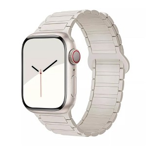HTUTWOO Magnetic Silicone Compatible with Apple Watch Band Ultra 2 ＆Ultra 49mm 46mm 45mm 44mm 42mm 41mm 38mm for Women men - 1 of 4