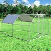 Costway Large Walk In Chicken Coop Run House Shade Cage 9.5' x12.5' with Roof Cover - 2 of 4