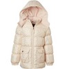 Pink Platinum Little Girl Foil Print Puffer Jacket - image 2 of 2