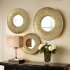 LuxenHome 3-Piece Gold Metal Round Wall Mirror Set - 3 of 4
