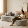 SKRAN Corduroy Compressed Sofa, Modern Loveseat Sofa, With Pillows Plush High-Density Foam Cushions, No Assembly Required, For Living Room - 2 of 4