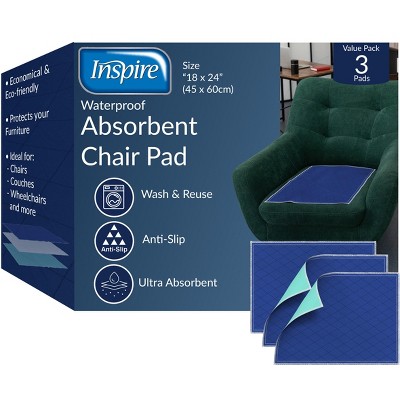 Inspire Washable And Reusable Incontinence Chair Pads | 3 Pack Chucks ...