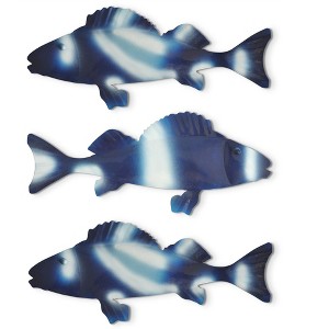 Americanflat Three Metal Fish Wall Decor Set - 3 X 9.5" Fish As Outdoor Metal Wall Art Decroations - Metal Indoor Wall Art - 1 of 4