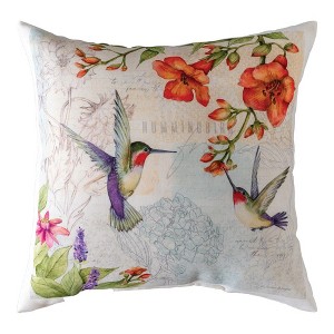 Nature Inspired Hummingbird Climaweave 18 Inch Pillow by Manual Woodworkers and Weavers - 1 of 3