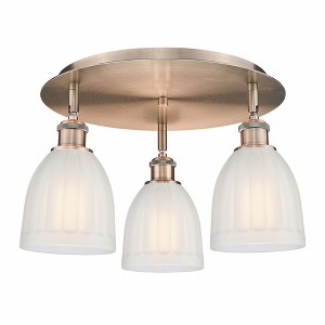 Brookfield - 3 Light Flush Mount In Art Deco Style-9.5 Inches Tall and 17.5 Inches Wide - 1 of 1