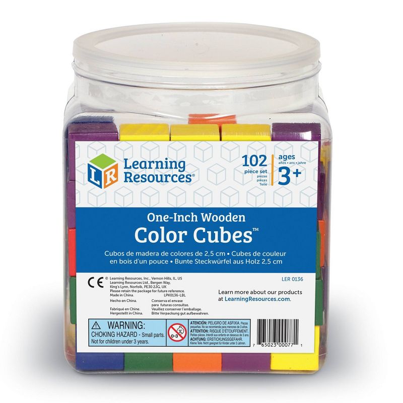 Learning Resources Wooden Color Cubes, 4 of 6