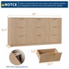 9 Drawer Fluted Dresser for Bedroom, 63" Wide Modern Chest of Drawers with Metal Handle, Fluted Wood TV Stand, Modern Large Dresser for Closet - 2 of 4