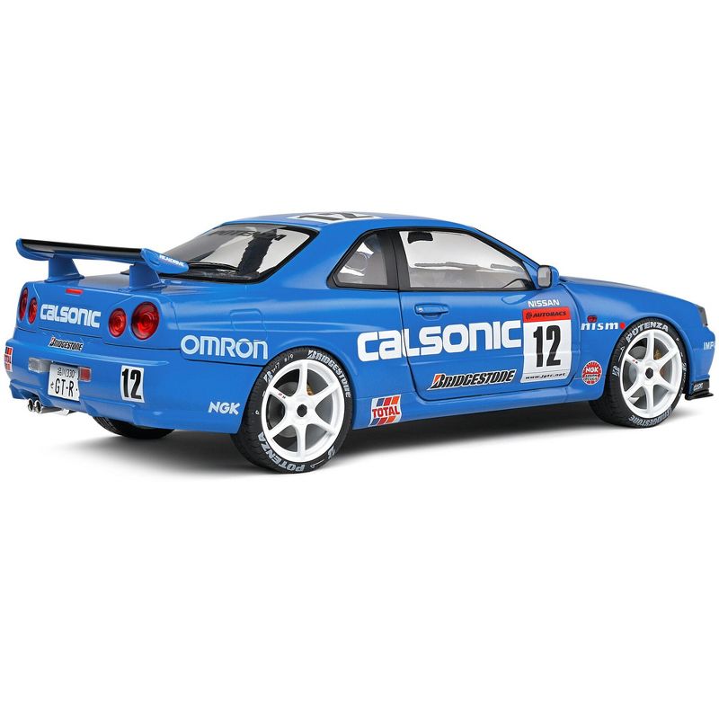 2000 Nissan Skyline GT-R (R34) Streetfighter RHD #12 Blue "Calsonic Tribute" "Competition" 1/18 Diecast Model Car by Solido, 5 of 6