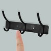 Unique Bargains Wall Mount Coat Rack with Hooks Used for Hanging Hat Towel Bathrooms - 4 of 4