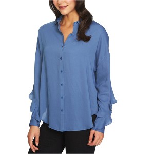 1.STATE Womens Ruffled Button Up Shirt - 1 of 1