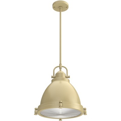 Bridgemoor Modern Brass 2-Light Industrial Pendant with Clear Glass