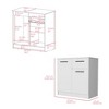 NicBex 1 Drawer Dresser for Bedroom with 2 Cabinets,Chest of Drawers with Metal Handle,Freestanding Dresser,Storage Dressers for Bedroom - 3 of 4