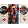 Solino home Linen Balck Jewel Plaid Table Runner - 2 of 4