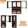 Aheaplus Set of 2 Closet Storage Organizer with Hanging Rods and Drawers, Walk-in Closet System with Adjustable Shelves and Shoe Rack - 3 of 4