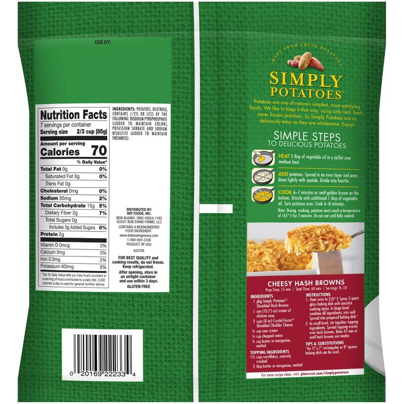 Simply Potatoes Gluten Free Shredded Hash Browns - 20oz, 2 of 5