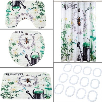 The Lakeside Collection Honey Bee Memory Foam Fashion Bath 16 Pc Set