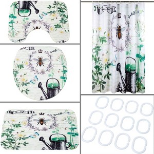 The Lakeside Collection Honey Bee Memory Foam Fashion Bath 16 Pc Set - 1 of 4