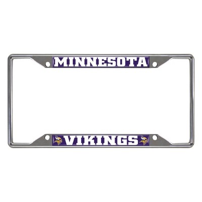 NFL Minnesota Vikings Stainless Steel License Plate Frame