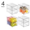mDesign Stacking Plastic Storage Kitchen Bin - 2 Pull-Out Drawers, 4 Pack, Clear - 2 of 4