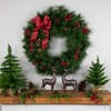 Northlight 36" Prelit White Valley Pine Artificial Christmas Wreath - Clear Lights - 3 of 4