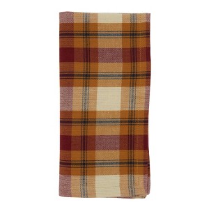 Saro Lifestyle Plaid Napkin, 20" Square, Rust (Set of 4) - 1 of 4