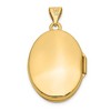 Black Bow Jewelry 14k Yellow Gold 21mm Hand Engraved Floral Oval Locket - 3 of 4