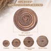 Unique Bargains Woven Braided Washable Decorative Round Placemat 4 Pcs - 2 of 4