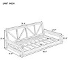 Twin Size Acacia Wood Patio Swing Bed, Weather-Resistant Porch Hanging Bed, Minimalist Style, 85.4" Twin Mattress Fit, Single - Coolbibila - 4 of 4