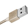 SilverStone Technology  Reversible USB-A to Reversible Micro-B cable 1.8 meter(6ft) Nylon Braided and aluminum shell Gold - 2 of 4