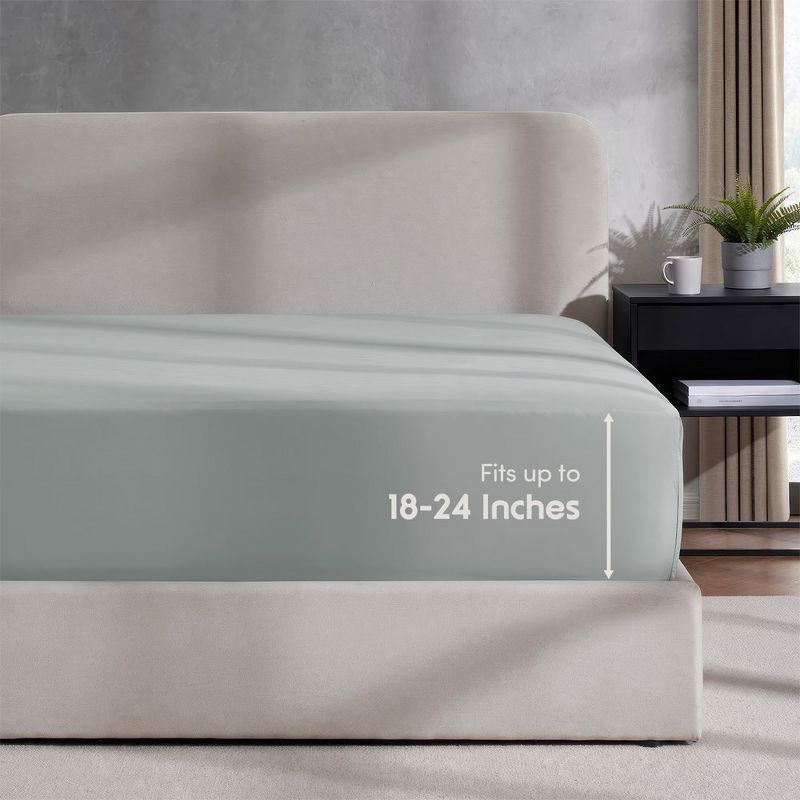 Empyrean Extra Deep Pocket Single Fitted Sheet, 1 of 7
