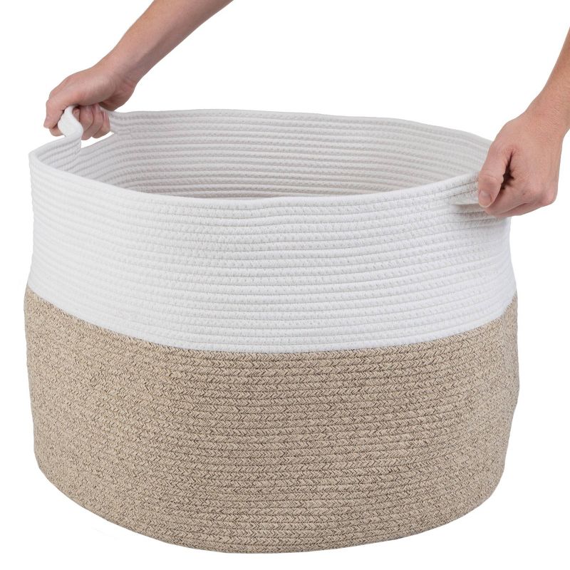 Home-Complete XL Woven Rope Basket Natural, 2 of 8