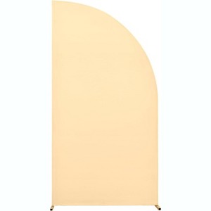 GAOMON Half Moon Arch Cover Backdrop Wedding Arch Backdrop Stand Cover Fitting Backdrop Arch Cover - 1 of 4