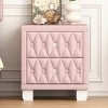 2-Drawer Elegant Velvet Nightstand, Bedside Table with Storage for Bedroom or Living Room – Maison Boucle - 2 of 4