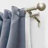 Lumi Home Furnishings 66"x120" Decorative Drapery Double Rod with Ball and End Cap finials Silver - 2 of 4