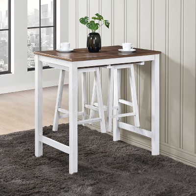 DOMETOUR 3 Pieces Counter Set Hanging Stool Easy To Clean For Small Space