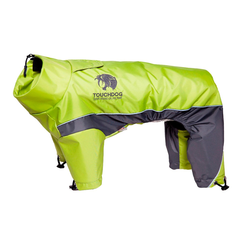 Touchdog Quantum-Ice Full-Bodied Adjustable and 3M Reflective Dog Jacket - Green - M