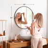 Lyngins Round Bathroom Mirror for Over Sink, Silver-Plated HD Wall Mirror, Rustproof Aluminum Alloy Bathroom Decor, Mirrors for Bathroom Sink & Home - 2 of 4