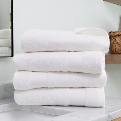 Set Of 4 Bath Towels, 100% Super Plush Premium Cotton - Becky Cameron