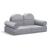 INFURNIC Sofas 10 Pieces Modular Kids Play Sofa Versatile Convertible Design for Playroom Bedroom Fun, Gray, 56"*28"*26" - 3 of 4