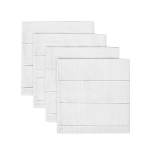 Izod Chadwick White Silver Lurex Set of 4 Placemats - 1 of 3