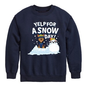 Boys' - Paw Patrol - Yelp For Snow Day Graphic Long Sleeve Fleece Sweatshirt - 1 of 4