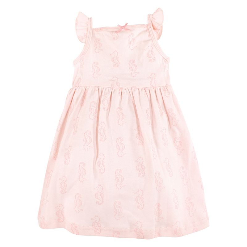 Hudson Baby Infant Girl Cotton Dresses, Pastel Sea, 4 of 5
